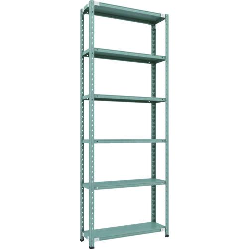 TRUSCO ( トラスコ中山 ) CB型セミボルトレス軽中量棚 900X300XH2400 6段 グリーン ( CB-8336-GN )