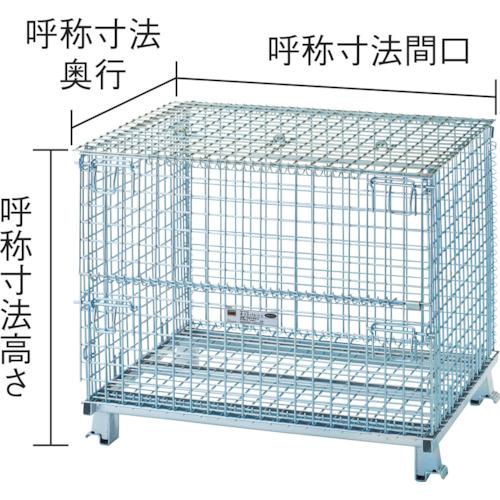 TRUSCO ( トラスコ中山 ) ネットパレット普及型 間口1000×奥行800×高さ850 1500kg 2枚フタ付 ( T0810GNF2 )