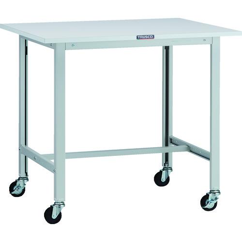 TRUSCO ( トラスコ中山 ) 軽荷重作業台(100kg)AO型 900X750XH809 φ75キャスター付 ホワイト色 ( AO-0975C75 )