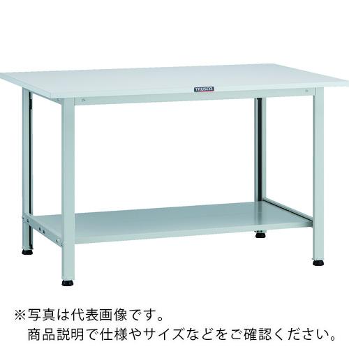 TRUSCO ( トラスコ中山 ) 軽荷重作業台(200kg)AO型 1200X600XH740 下棚2枚付 ホワイト色 ( AO-1260LT2 )