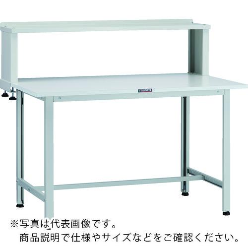 TRUSCO ( トラスコ中山 ) 軽荷重作業台(200kg)AO型 1200X600XH1044(全高) 上棚付 ホワイト色 ( AO-1260YURB )