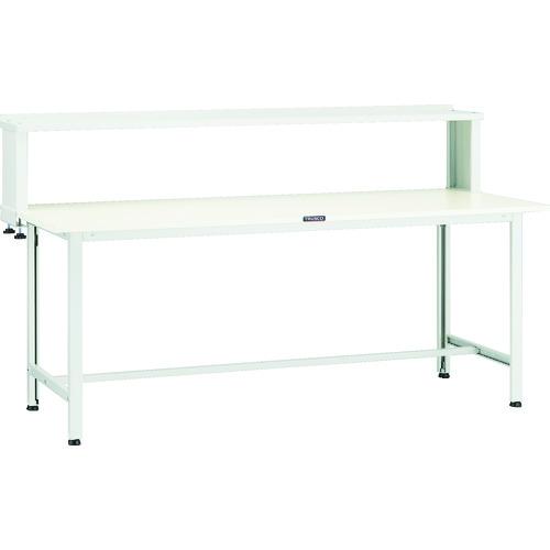 TRUSCO ( トラスコ中山 ) 軽荷重作業台(200kg)AO型 1800X750XH1044(全高) 上棚付 ホワイト色 ( AO-1875YURB )