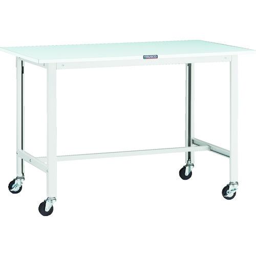 TRUSCO ( トラスコ中山 ) 軽荷重作業台(100kg)AO型 1200X750XH808 φ75キャスター付 ホワイト色 ( AOR-1275C75 )