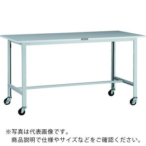 TRUSCO ( トラスコ中山 ) 軽荷重作業台(100kg)AO型 1500X600XH808 φ75キャスター付 ホワイト色 ( AOR-1560C75 )