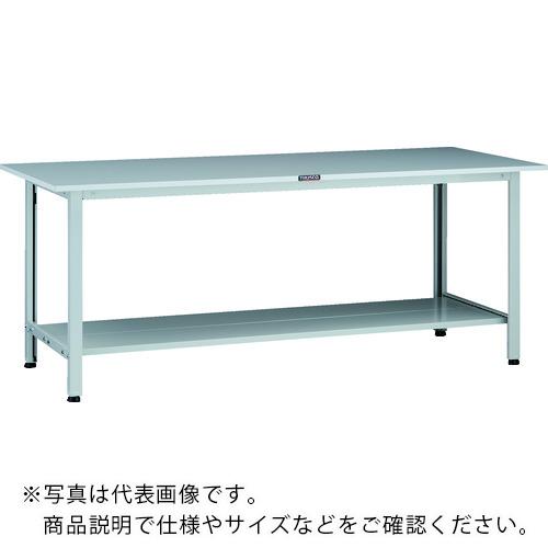 TRUSCO ( トラスコ中山 ) 軽荷重作業台(200kg)AO型 1800X600XH740 下棚2枚付 ホワイト色 ( AOR-1860LT2 )