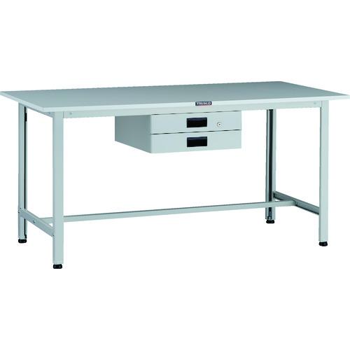 TRUSCO ( トラスコ中山 ) 軽荷重作業台(200kg)AO型 1500X750XH740 薄型2段引出付 ホワイト色 ( AOR-1575UDK2 )