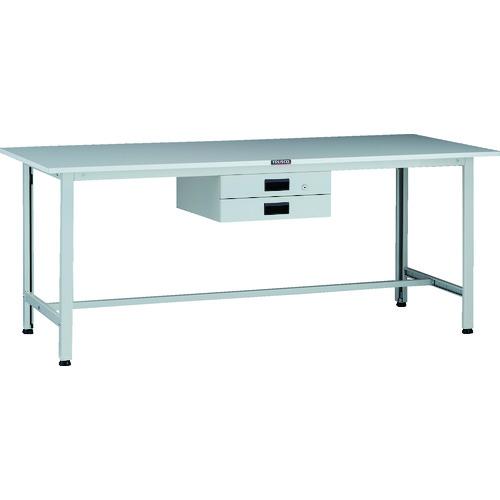 TRUSCO ( トラスコ中山 ) 軽荷重作業台(200kg)AO型 1800X750XH740 薄型2段引出付 ホワイト色 ( AOR-1875UDK2 )
