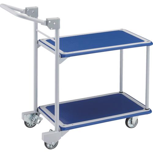 TRUSCO ( トラスコ中山 ) プレス製台車 ドンキーカート 2段式片袖タイプ740×480 ハンドストッパー付 ( 104NHS )|配管材料プロ トキワ