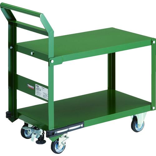 TRUSCO ( トラスコ中山 ) 鋼材製持っていく車 800X450 片袖2段型 手持ち部分側自在印字機 押し付ける車 Lストッパー付 ( PH-32RSS )