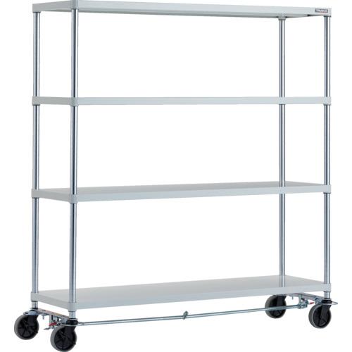 TRUSCO ( トラスコ中山 ) スチールラック フェニックスラック 1500X450 4段 U車輪4輪S付 W色 抗菌粉体塗装 ( PER-5544-U125-B4-W )