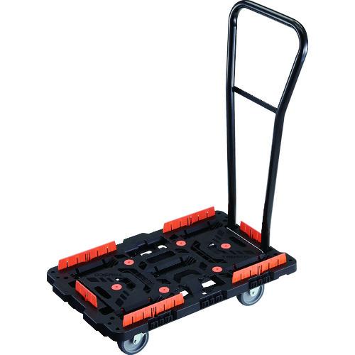 TRUSCO ( トラスコ中山 ) 連結式樹脂製平台車 ビートル 700X450 自在3輪 脱着式ハンドル付 コボレ止めセット付 ( BT700KJ3H-E100 )