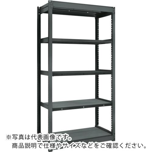 TRUSCO ( トラスコ中山 ) TUG型軽さ雄螺旋受け答え棚 黒 100kg 単体型 1840×324×H1800 5段 ( TUG100-66K-5-BK )