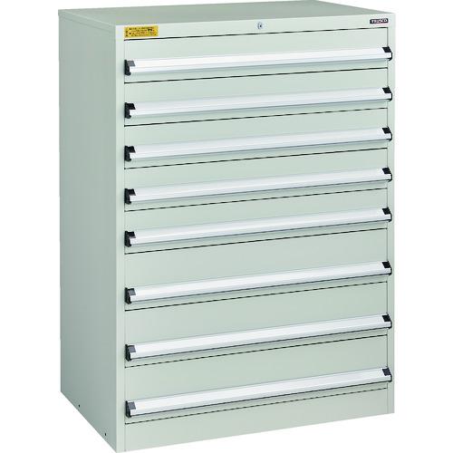 TRUSCO ( トラスコ中山 ) VE9S型中量収納家具 880X550XH1200 抽き出し8段 白いこと色 ( VE9S-1205-W )