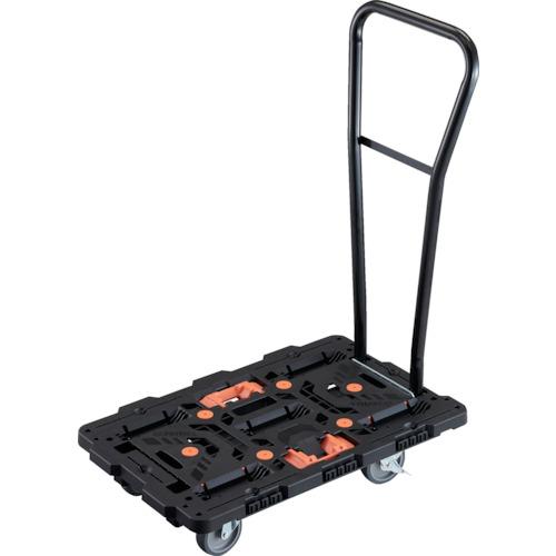 TRUSCO ( トラスコ中山 ) 連結式樹脂製平台車 ビートル 700X450 自在5輪 内2輪ストッパー付 脱着式ハンドル付 とめたろう付 ( BT700J5S2H-E100T )|配管材料プロ トキワ