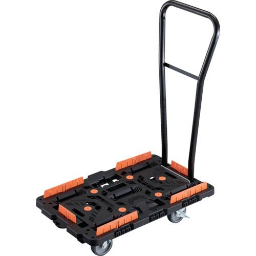 TRUSCO ( トラスコ中山 ) 連結式樹脂製平台車 ビートル 700X450 自在5輪 内2輪ストッパー付 脱着式ハンドル付 コボレ止めセット付 ( BT700KJ5S2H-E100 )