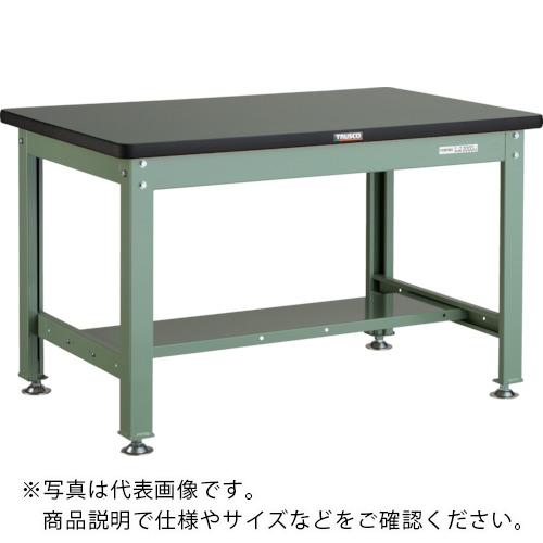TRUSCO ( トラスコ中山 ) 中荷重作業台(2000kg)DW型 900X750XH740 基本タイプ グリーン色 ( RDW-900 (ﾘﾉﾘｭｰﾑﾊﾞﾘﾃﾝﾊﾞﾝ) )｜配管材料プロ トキワ