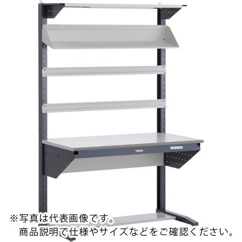 【SALE価格】TRUSCO ( トラスコ中山 ) ULRT型ライン作業台 片面W900 コンテナ受け2本・傾斜棚1枚・照明器具1セット付 ( ULRT-900EA )