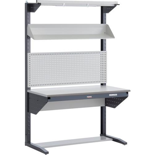 【SALE価格】TRUSCO ( トラスコ中山 ) ULRT型ライン作業台 片面W1200 パネル1枚・傾斜棚1枚・照明器具1セット・レールハンガー1本付 ( ULRT-1200FA )