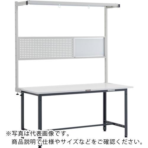 TRUSCO ( トラスコ中山 ) 軽荷重作業台(300kg)AE型 1500X600XH1948(全高) ツールハンガーフルセット付 ダークグレー色 ( AE-1560THFS DG )