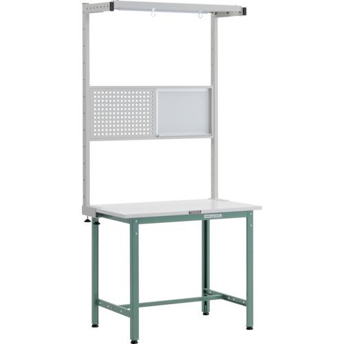 TRUSCO ( トラスコ中山 ) 軽荷重作業台(300kg)AE型 900X600XH1948(全高) ツールハンガーフルセット付 グリーン色 ( AE-0960THFS )