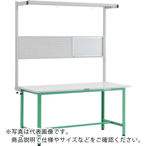 TRUSCO ( トラスコ中山 ) 軽荷重作業台(300kg)AE型 1500X600XH1948(全高) ツールハンガーフルセット付 ヤンググリーン色 ( AE-1560THFS YG )