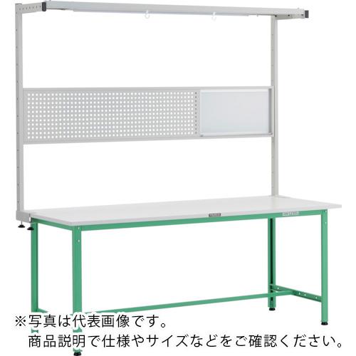 TRUSCO ( トラスコ中山 ) 軽荷重作業台(300kg)AE型 1800X600XH1948(全高) ツールハンガーフルセット付 ヤンググリーン色 ( AE-1860THFS YG )