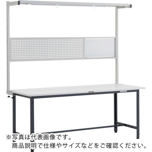 TRUSCO ( トラスコ中山 ) 軽荷重作業台(300kg)AE型 1800X600XH1948(全高) ツールハンガーフルセット付 ダークグレー色 ( AE-1860THFS DG )