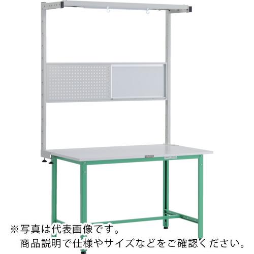 TRUSCO ( トラスコ中山 ) 軽荷重作業台(300kg)AE型 1200X600XH1948(全高) ツールハンガーフルセット付 ヤンググリーン色 ( RAE-1260THFS YG )