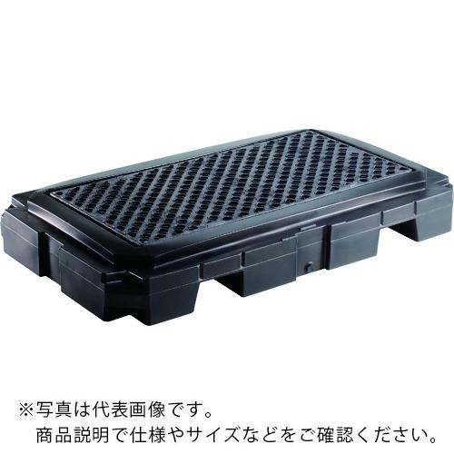 pig ( エー・エム・プロダクツ ) ピグヘビーデューティポリスピルコンテイメントパレット 2ドラム缶用 ドレンつき ( PAK604BK-WD )