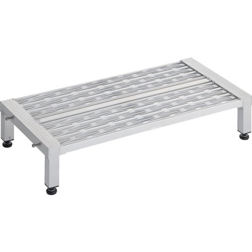 TRUSCO ( トラスコ中山 ) 高床式アルミ製ステップ グレーチング仕様 900X450XH190~220 ( TFSGH-0945AL )