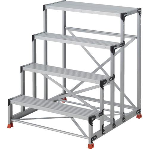 TRUSCO ( トラスコ中山 ) 作業用踏台 4段 ステップ奥行200 高さ1.2m 天板1000X400 ( TSF-41012 )