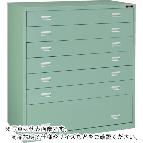 TRUSCO ( トラスコ中山 ) スリーロックワイドキャビネット 1200X650XH1300 7段 ( TWK-1203B )｜配管材料プロ トキワ