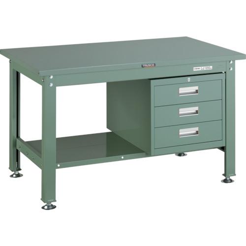 【SALE価格】TRUSCO ( トラスコ中山 ) 中荷重作業台(1200kg)HW型 1200X750XH740 3段引出付 グリーン色 緑 ( SHW-1200D3 GN(グリーン)(3ダンキャビネット) )|配管材料プロ トキワ