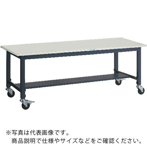 TRUSCO ( トラスコ中山 ) 軽荷重作業台高さ調節式(100kg)AWM型 1800X900XH806~1016 φ100キャスター付 ダークグレー色 ( AWMS-1890C100 )｜配管材料プロ トキワ