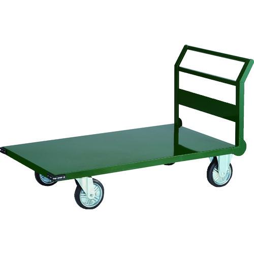 TRUSCO ( トラスコ中山 ) 鋼鉄製運搬車 1400X750 Φ200プレス車 緑 ( SH-1LN GN )