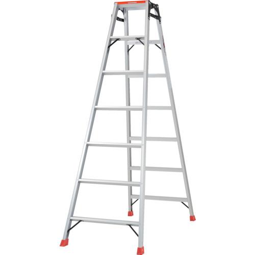 【SALE必要経費】TRUSCO ( トラスコ中山 ) 天板乗り押しとどめる絵の具掛けはしご兼用脚立 軽銀アロイ製・脚覆いかぶせる付 高さ1.98m ( PTHK-210 )