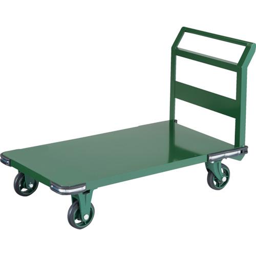 TRUSCO ( トラスコ中山 ) 鋼鉄製運搬車 1200X600 Φ150 ハンドル側自在車 鋳物車輪 ( OH-2LR )