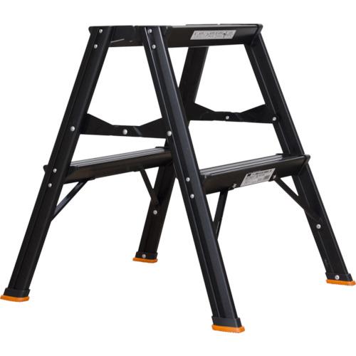 TRUSCO ( トラスコ中山 ) アルミ製踏台 2段 高強度型 黒 ( TSAF-2-BK )｜配管材料プロ トキワ