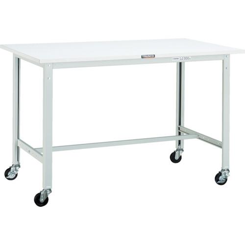 TRUSCO ( トラスコ中山 ) 軽掛け目やり方台(150kg)AE型 1800X750XH809 φ75キャスター付 白いこと色 ( AE-1800C75 W )