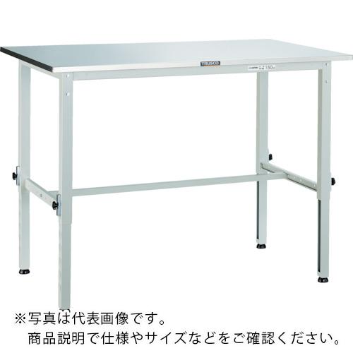 TRUSCO ( トラスコ中山 ) 軽掛け目やり方台高さ合わせる式(150kg)AEM型 1800X900XH650~950 ステンレス鋼張り 白いこと色 ( AEM-1809SUS W )