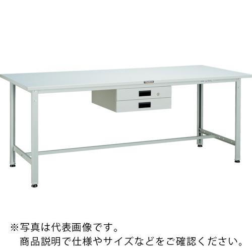 TRUSCO ( トラスコ中山 ) 軽荷重作業台(300kg)AE型 1800X900XH740 薄型2段引出付 ダークグレー色 ( SAE-1809UDK2 DG )｜配管材料プロ トキワ