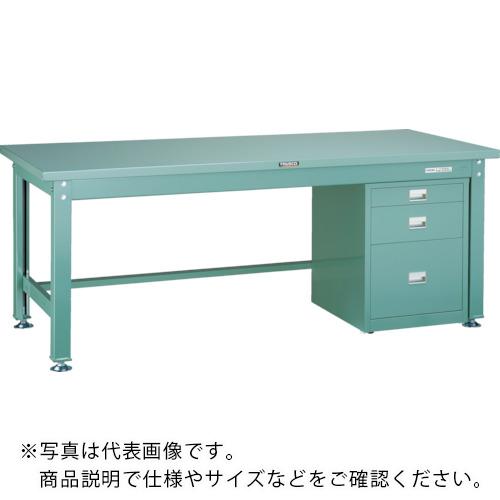 TRUSCO ( トラスコ中山 ) 中荷重作業台(2000kg)DW型 1200X750XH740 3段ワゴン付 グリーン色 ( SDW-1200UDC111 )