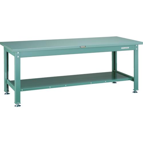 【SALE通貨価値】TRUSCO ( トラスコ中山 ) 中掛け目やり方台(2000kg)DW型 1800X750XH740 全面下棚付 緑であること色 ( SDW-1800LT )