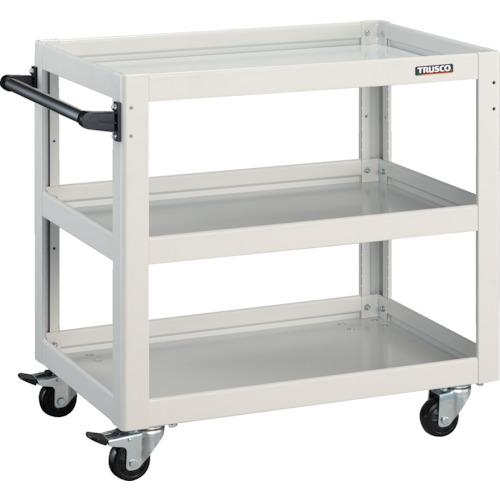 TRUSCO ( トラスコ中山 ) 物の具手押し車 海豚 750X500 4輪自在 白いこと ( DLWS-773J-W ) DIY・工具-台車-物流・運搬器具