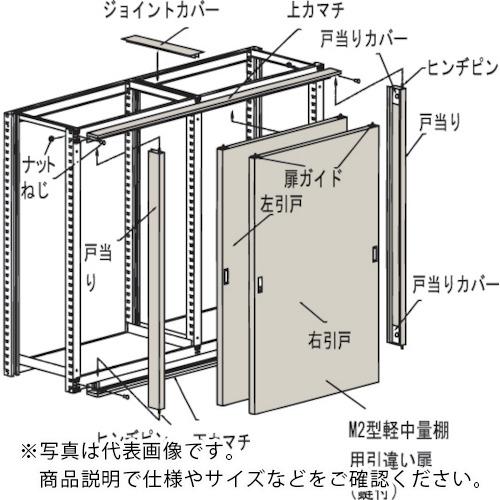 TRUSCO ( トラスコ中山 ) M2型棚用引違い扉 W1500XH1800 ( KM2-65 )