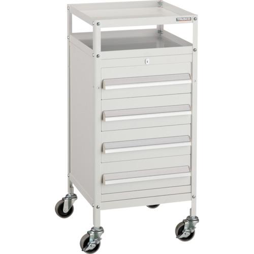 TRUSCO ( トラスコ中山 ) ミニキャビネットワゴン400X440X880LVR-542付 ホワイト ( MCW-542W )｜配管材料プロ トキワ 44,824円