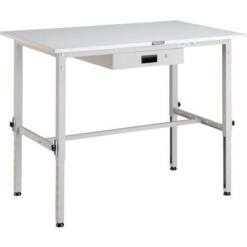TRUSCO ( トラスコ中山 ) 軽掛け目御役目台高さ自然調整式(150kg)AEM型 900X600XH650~950 薄型1段引出付 白いこと色 ( AEM-0960UDK1 W ) DIY・工具-はしご・作業台