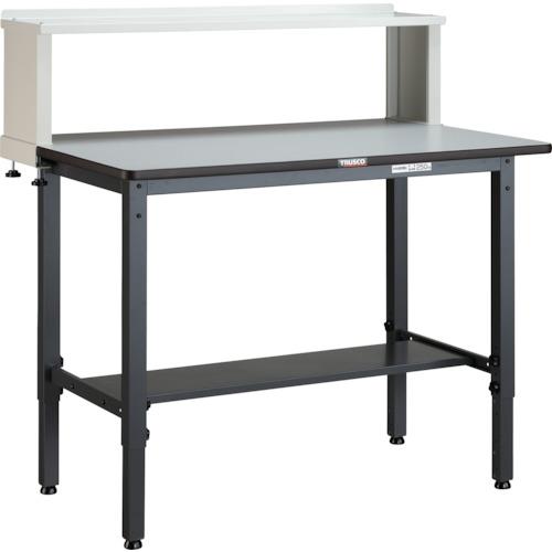 TRUSCO ( トラスコ中山 ) 軽荷重作業台高さ調節式(250kg)AWM型 900X600XH1004~1214(全高) 上棚付 ダークグレー色 ( AWMP-0960YURB )|配管材料プロ トキワ