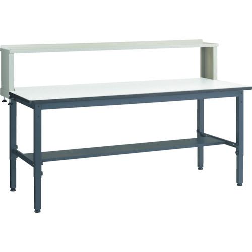 TRUSCO ( トラスコ中山 ) 軽荷重作業台高さ調節式(250kg)AWM型 1800X750XH1004~1214(全高) 上棚付 ダークグレー色 ( AWMR-1875YURB )|配管材料プロ トキワ