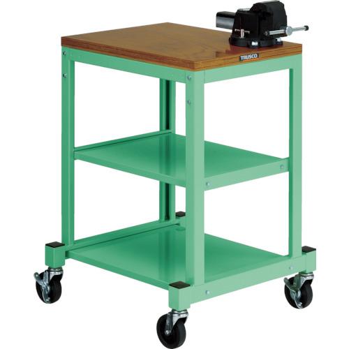 TRUSCO ( トラスコ中山 ) BN型小型作業台 バイス付 450X600 キャスター付 ヤンググリーン色 ( BN4560ACV8NYG )｜配管材料プロ トキワ